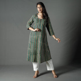  Pipad Block Printed Cotton Long kurta for Women