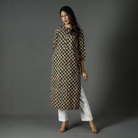 Buy Pipad Block Printed Cotton Long Kurta Online at iTokri.com