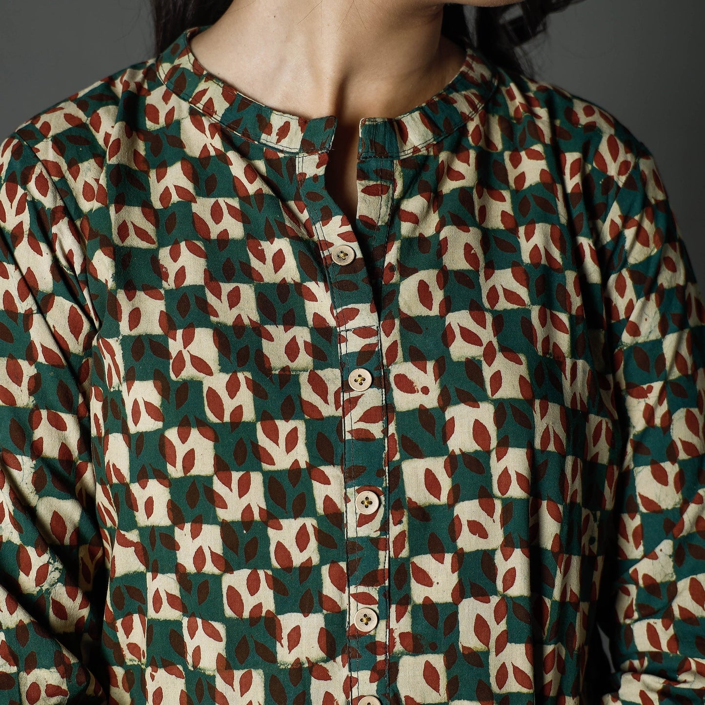 Buy Pipad Block Printed Cotton Long Kurta Online at iTokri.com