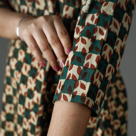 Buy Pipad Block Printed Cotton Long Kurta Online at iTokri.com