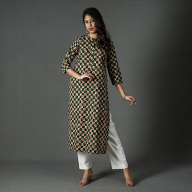 Buy Pipad Block Printed Cotton Long Kurta Online at iTokri.com