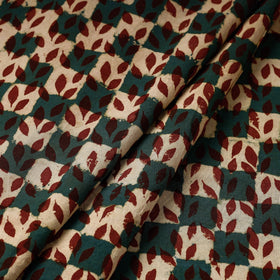 Green - pipad printed cotton fabric - handcrafted