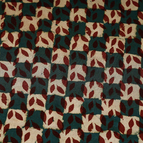 Green - pipad printed cotton fabric - handcrafted