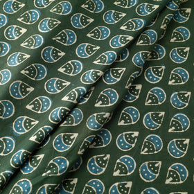 Green - pipad printed cotton fabric - handcrafted