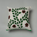 Green Pipli Applique Work Cotton Cushion Cover 