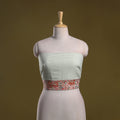 Plain cotton blouse piece 54 - handcrafted