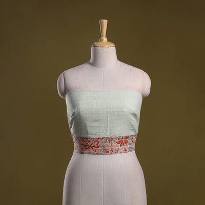 Plain cotton blouse piece 54 - handcrafted