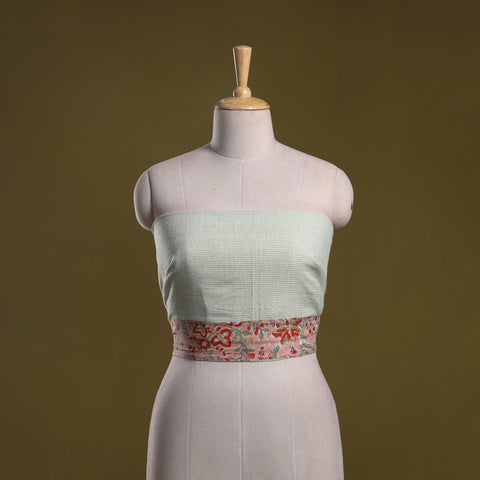 Plain cotton blouse piece 54 - handcrafted
