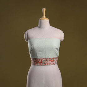 Plain cotton blouse piece 54 - handcrafted