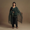  Green Plain Cotton Kota Doria Dupatta