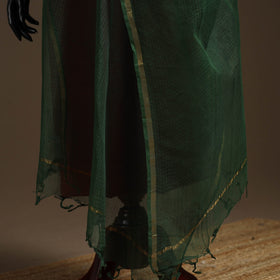 Plain cotton kota doria dupatta 21 - handcrafted