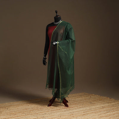 Plain cotton kota doria dupatta 21 - handcrafted