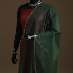 Plain cotton kota doria dupatta 21 - handcrafted