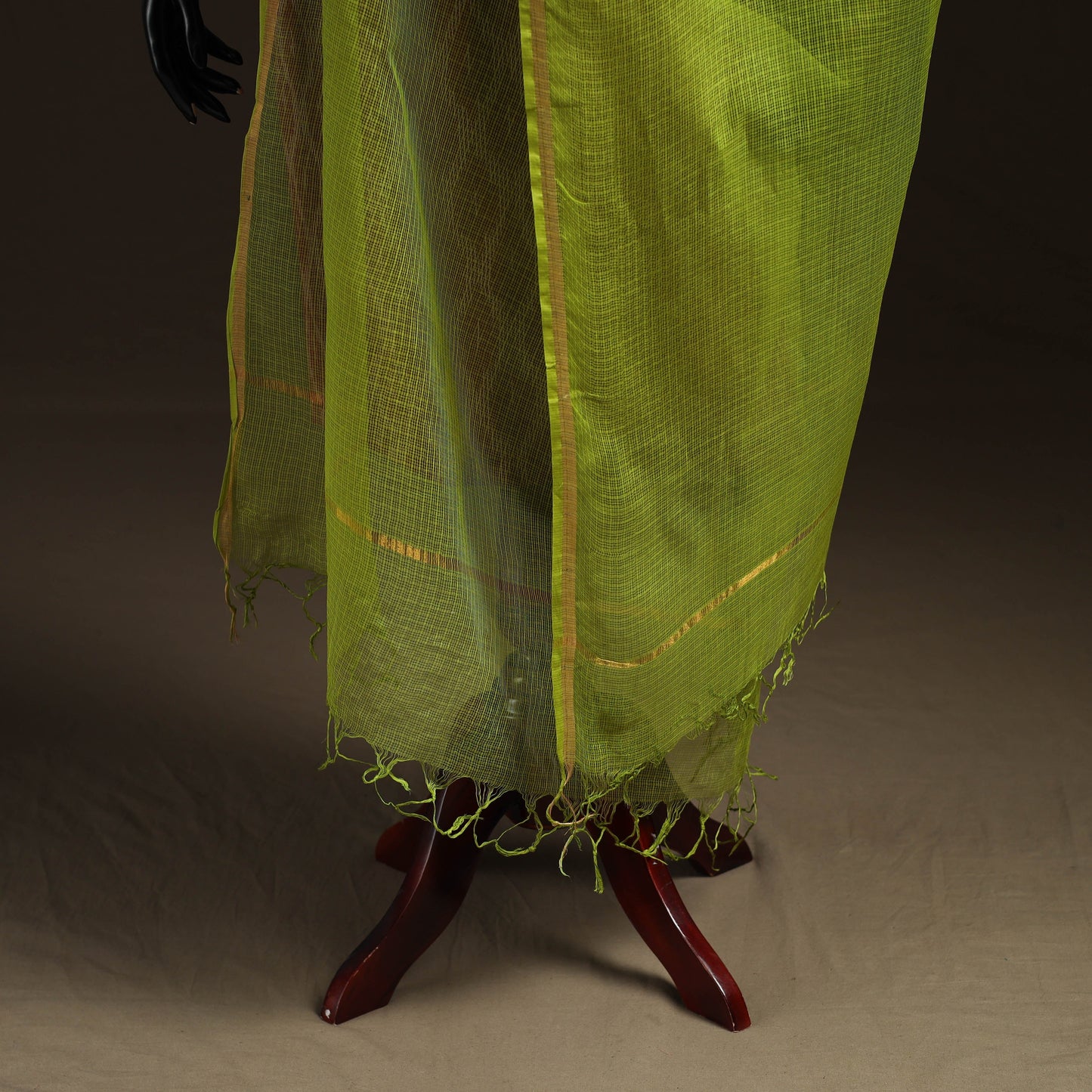 Plain cotton kota doria dupatta 22 - handcrafted
