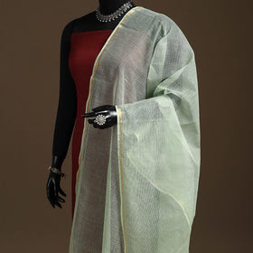 Plain cotton kota doria dupatta 24 - handcrafted