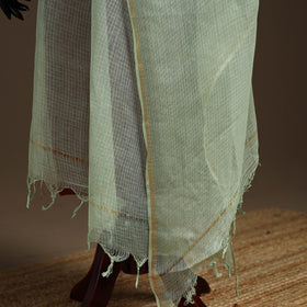 Plain cotton kota doria dupatta 24 - handcrafted