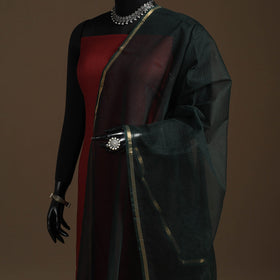 Plain cotton kota doria dupatta 26 - handcrafted