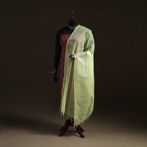 Plain cotton kota doria dupatta 31 - handcrafted