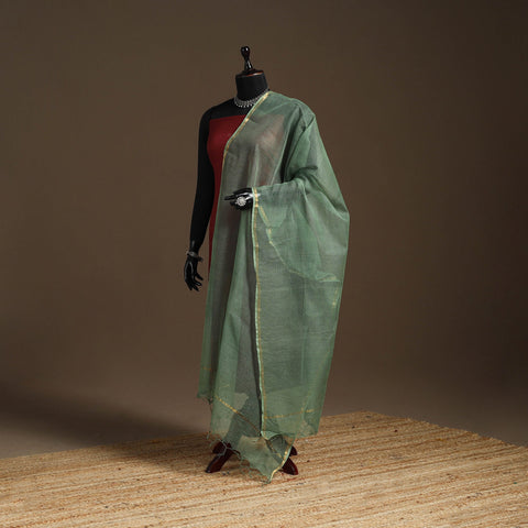 Plain cotton kota doria dupatta 34 - handcrafted