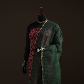 Plain cotton kota doria dupatta 46 - handcrafted
