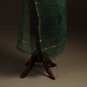 Plain cotton kota doria dupatta 46 - handcrafted