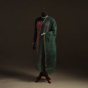 Plain cotton kota doria dupatta 46 - handcrafted