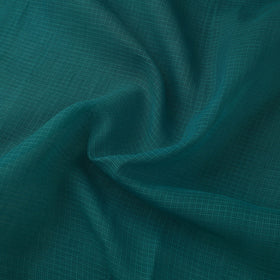 Green Plain Cotton Kota Doria Fabric 