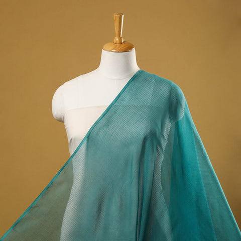 Green Plain Cotton Kota Doria Fabric 