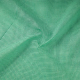 Green - plain cotton kota doria fabric 14 - handcrafted