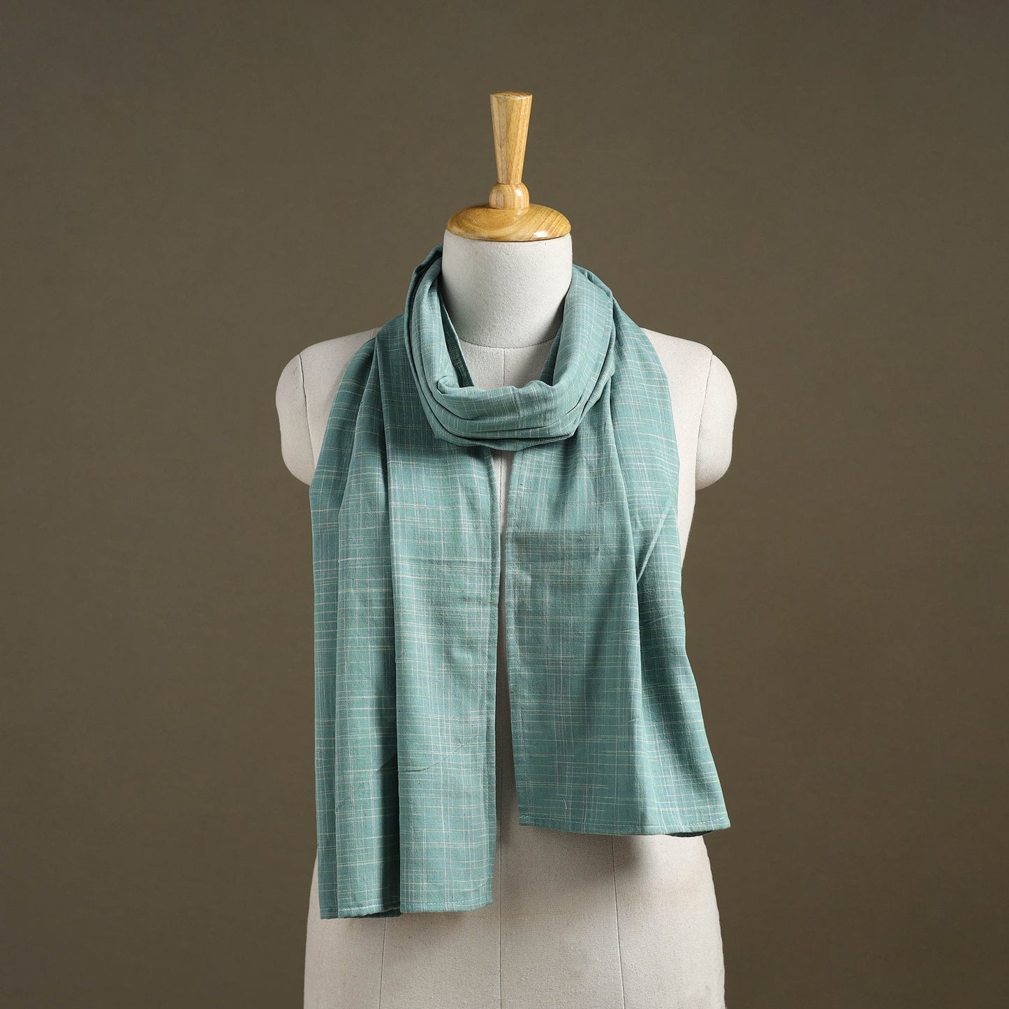 Green Plain Cotton Stole