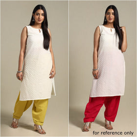 Green Plain Cotton Women Salwar