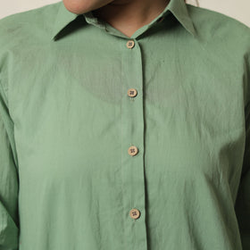 Green - plain dyed cotton co-ord set 06 - handcrafted