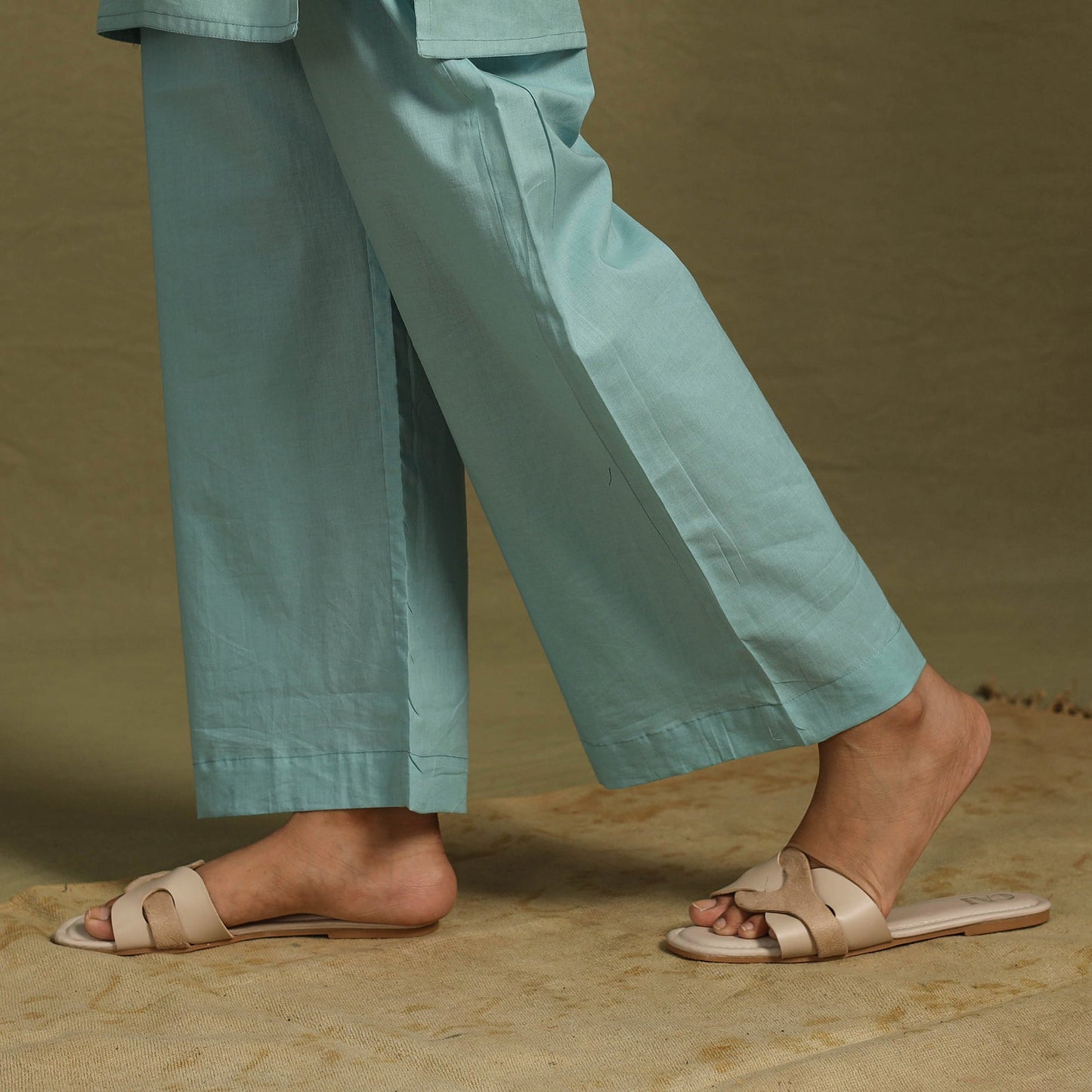 Green Plain Dyed Cotton Co-Ord Set