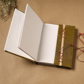 Plain fabric cover handmade paper notebook with thread lock