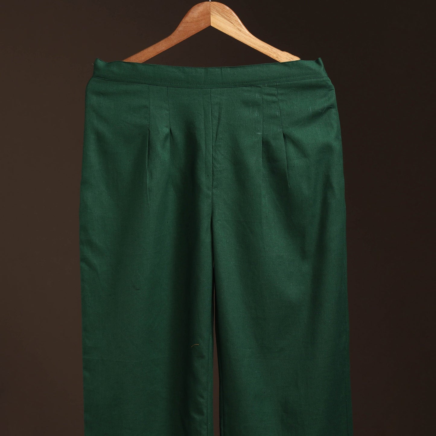 Green - plain flex cotton elasticated palazzo 03