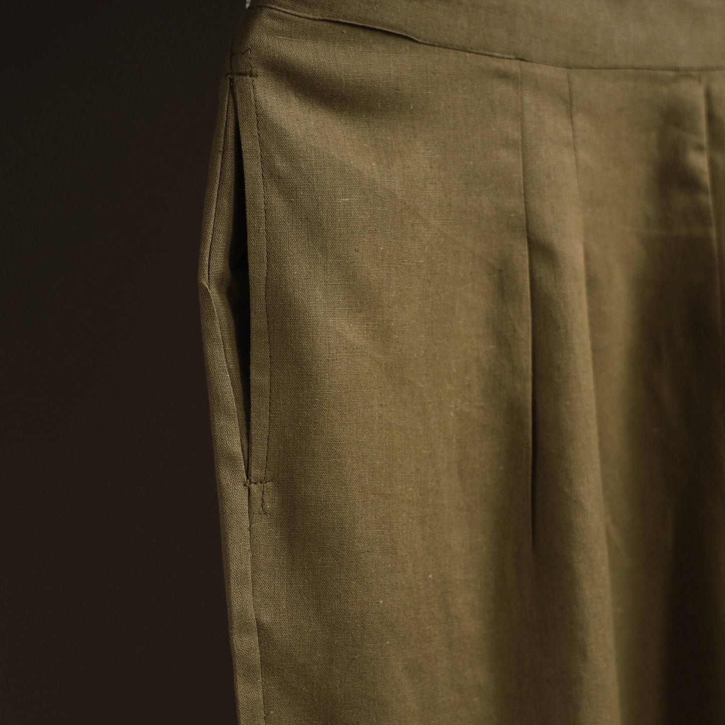 Green - plain flex cotton elasticated palazzo 04