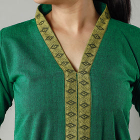  Plain Jhiri Handloom Cotton Long Kurta 