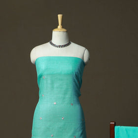 Plain kota doria cotton zari work 3pc unstitched dress