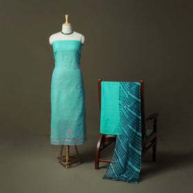 Plain kota doria cotton zari work 3pc unstitched dress