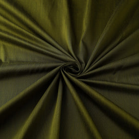 Green Plain Slub Silk Fabric 