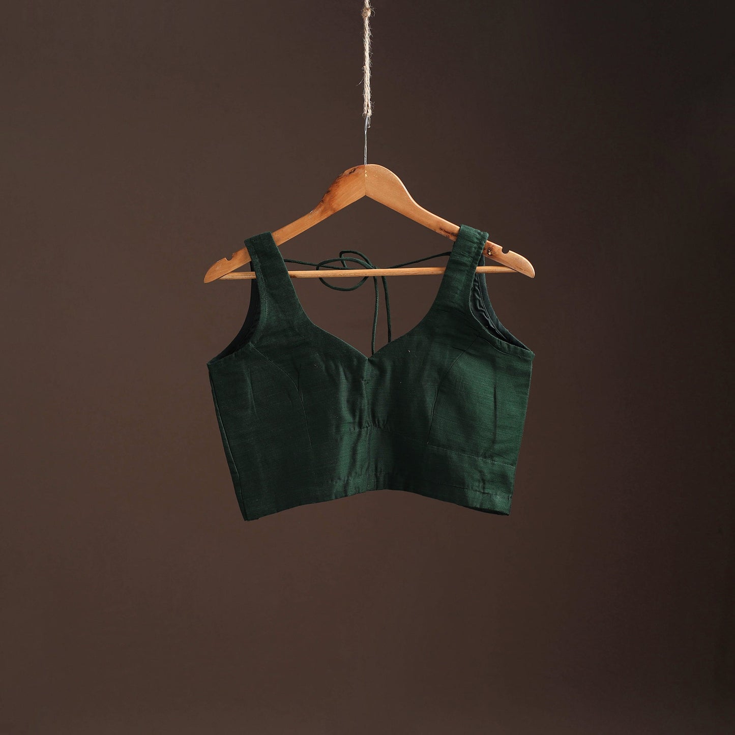 Plain slub silk readymade blouse 04 - handcrafted