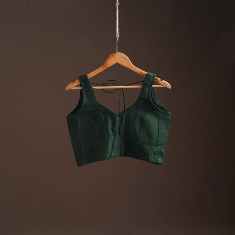 Plain slub silk readymade blouse 04 - handcrafted