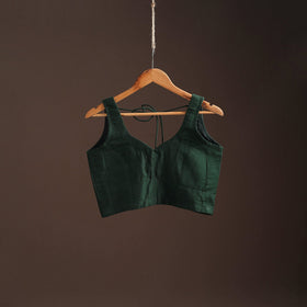 Plain slub silk readymade blouse 04 - handcrafted