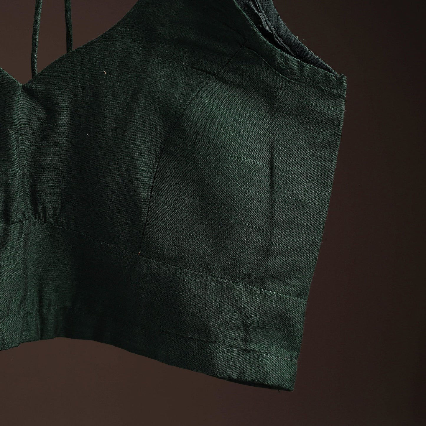 Plain slub silk readymade blouse 04 - handcrafted