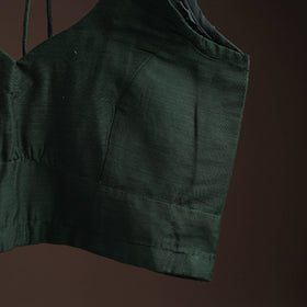 Plain slub silk readymade blouse 04 - handcrafted