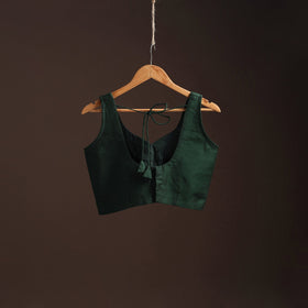 Plain slub silk readymade blouse 04 - handcrafted