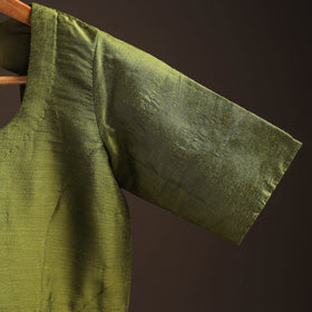 Plain slub silk readymade blouse 09 - handcrafted