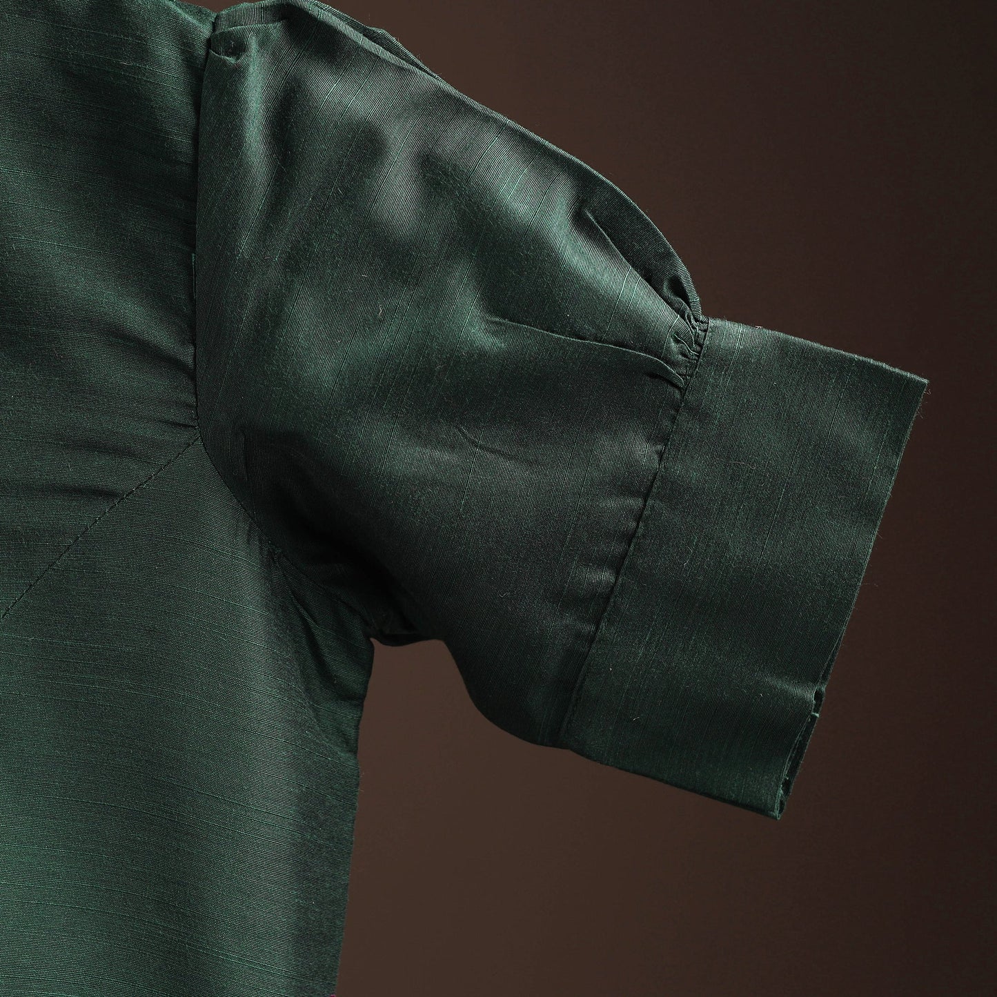 Plain slub silk readymade blouse 17 - handcrafted