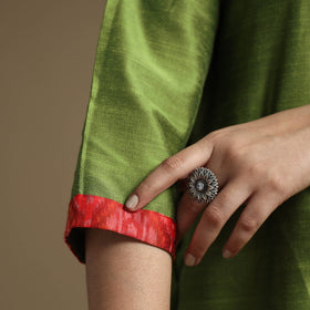 Buy Plain Solid Slub Silk Long Kurta for Women