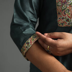 plain silk kurta